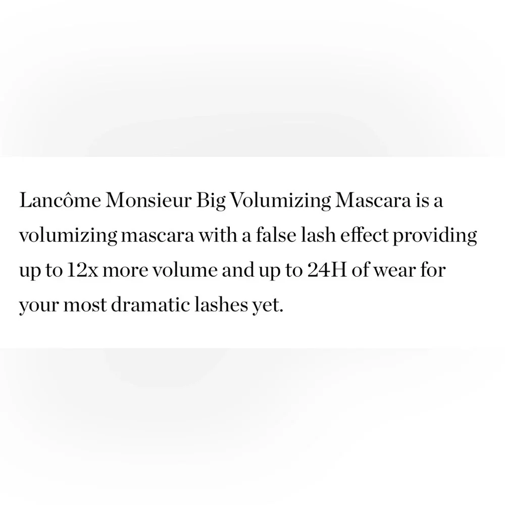LAST 1! Lancôme Monsieur Big Volumizing Mascara 👁️ NEW Full Size BLACK